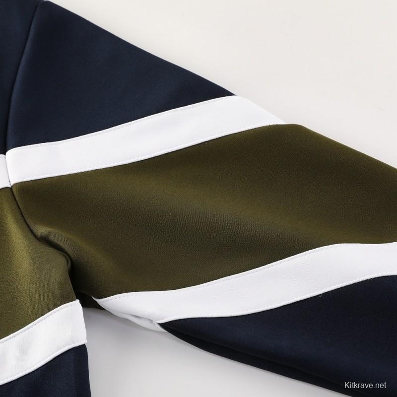 26/27 Napoli Navy Blue  Full Zipper Jacket Tracksuit + Long Pants