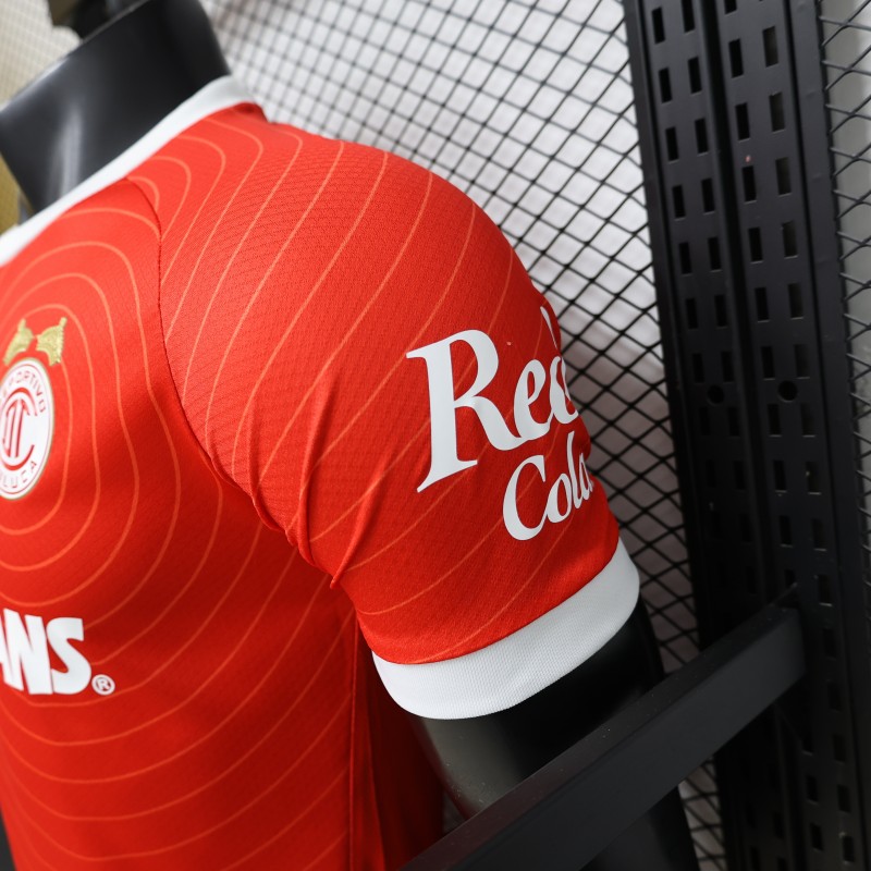 Player Version 26/27 Deportivo Toluca FC Red with Circular Stripe Pattern Home Jersey