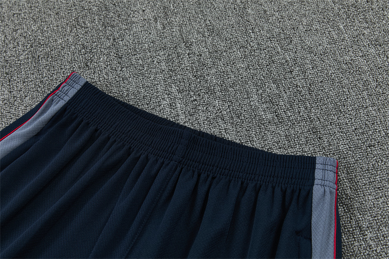 2026 England Grey Short Sleeve+ Navy Blue Soccer Shorts