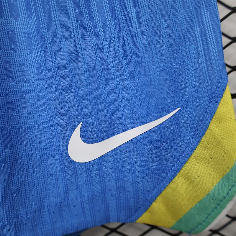 Player Version 26/27 Brazil  Royal Blue Jacquard Stripe Away Shorts