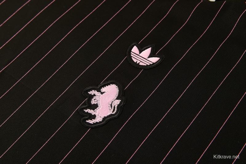 2026/27 Inter Miami CF Black Pinstripe Short Sleeve+Soccer Shorts