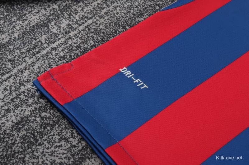 Retro Kids 10/11 Barcelona Red Blue Home Long Sleeve Jersey