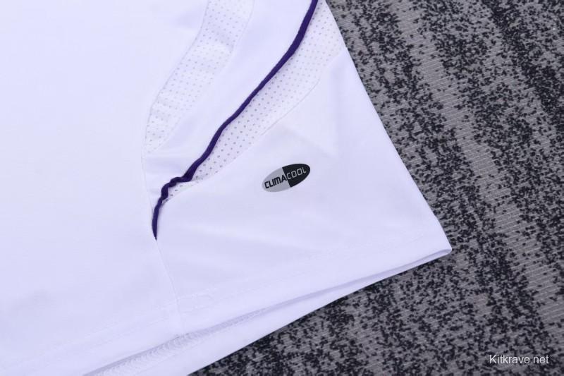 Retro 2007/08 Kids Real Madrid White & Purple Home Jersey