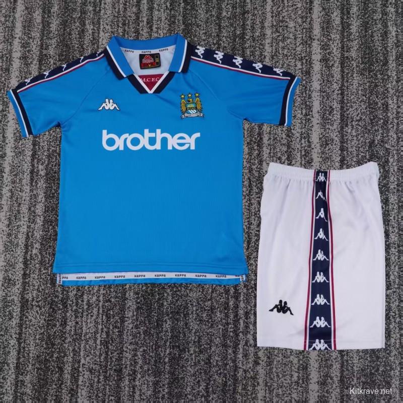 Retro Kids 97/98  Manchester City Home Jersey