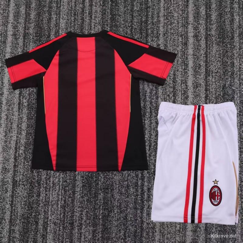 Retro Kids 11/12  AC Milan Home Jersey