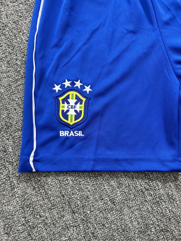 Retro Kids 2002 Brazil Home Long Sleeve Jersey