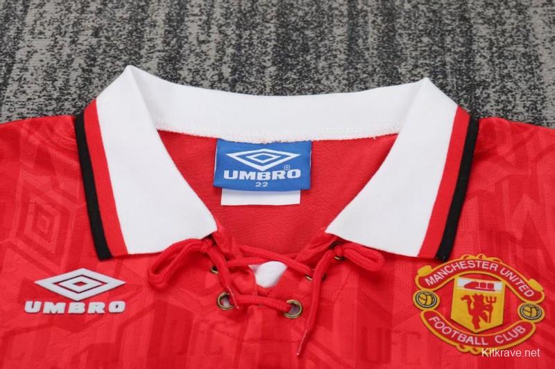 Retro Kids 92/94 Manchester United Red Home Jersey