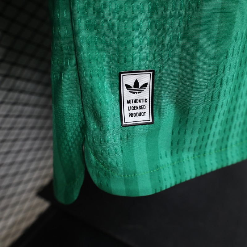 Player Version 26/27 Algeria Away Green with Tonal Vertical Stripe  Jersey
