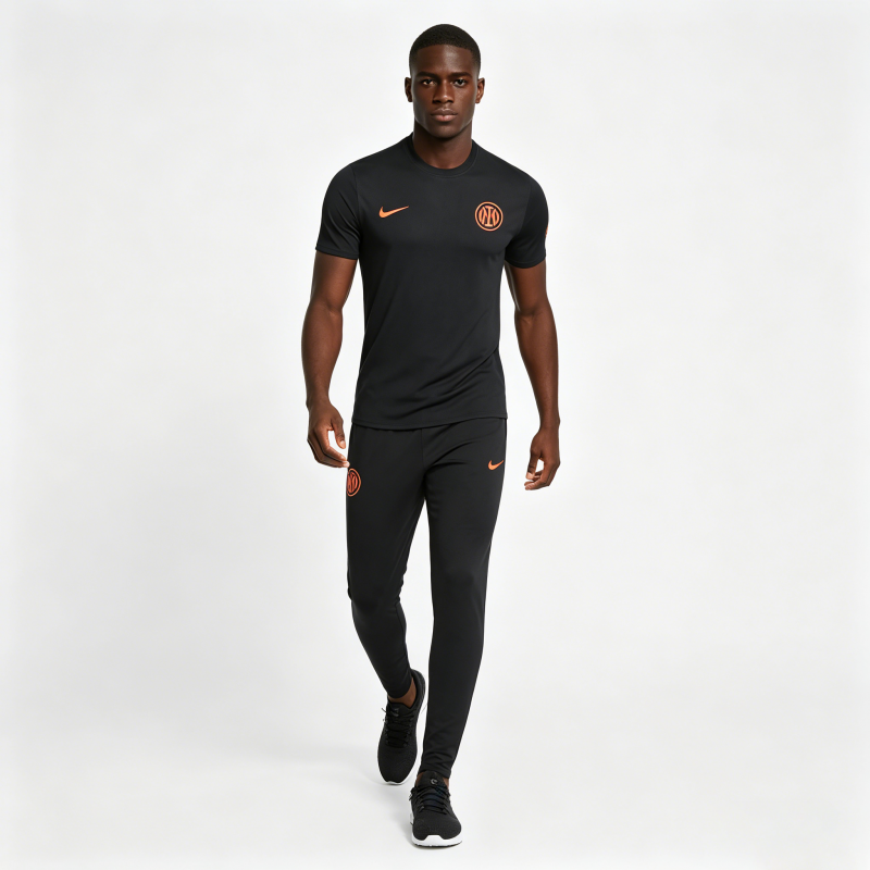 26/27 Inter Milan Black Short  Sleeve Tracksuit + Long Pants
