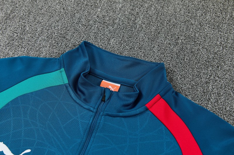 26/27 Portugal Teal Half Zipper Jacket Tracksuit + Long Pants