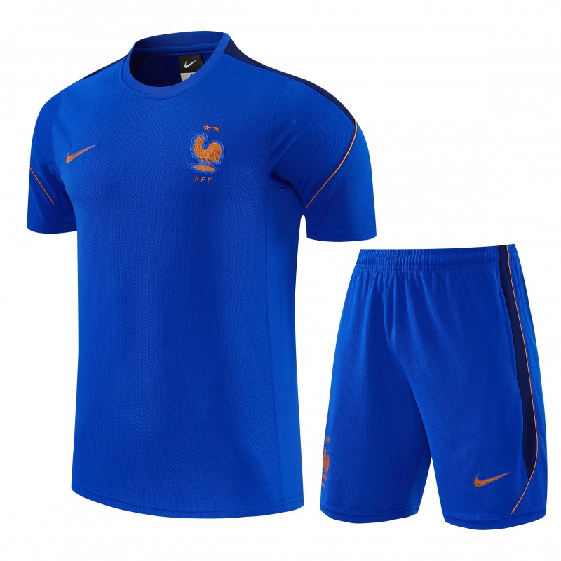 26/27 France Blue Short Sleeve+Soccer Shorts