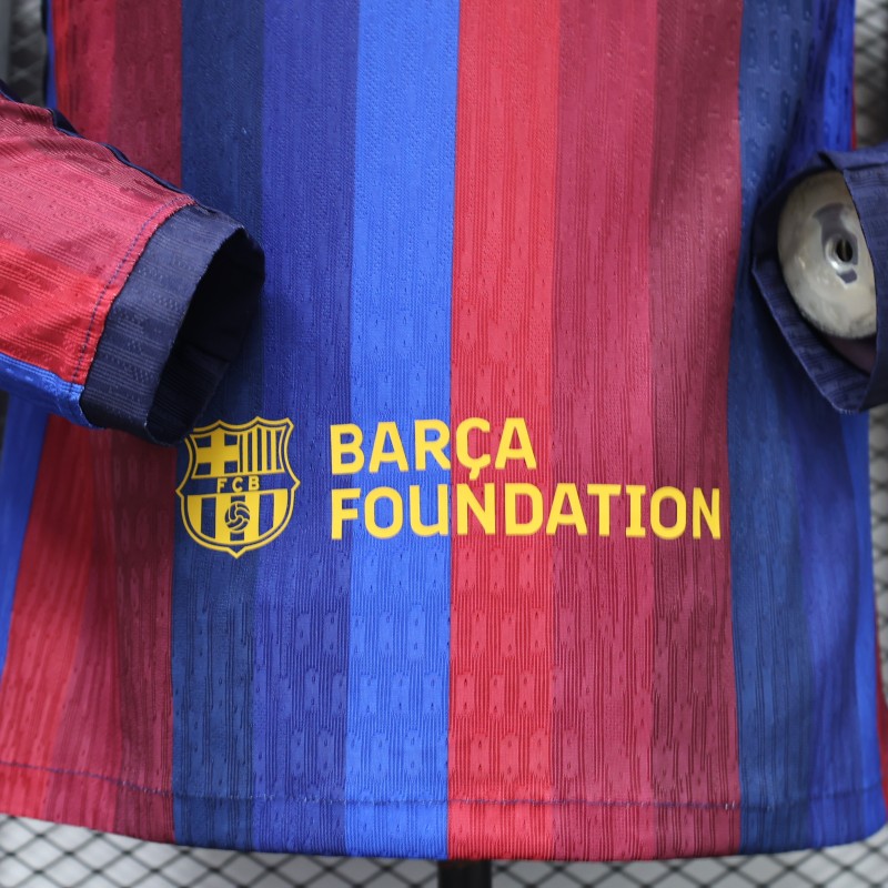 Player Version 26/27 Barcelona Long Sleeve Home Jersey