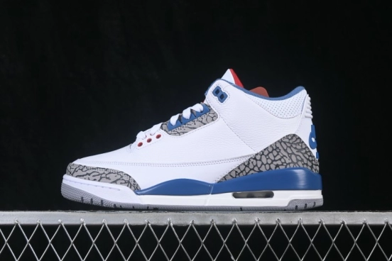 Air Jordan 3 Retro True Blue Basketball Shoes - IF4396-104