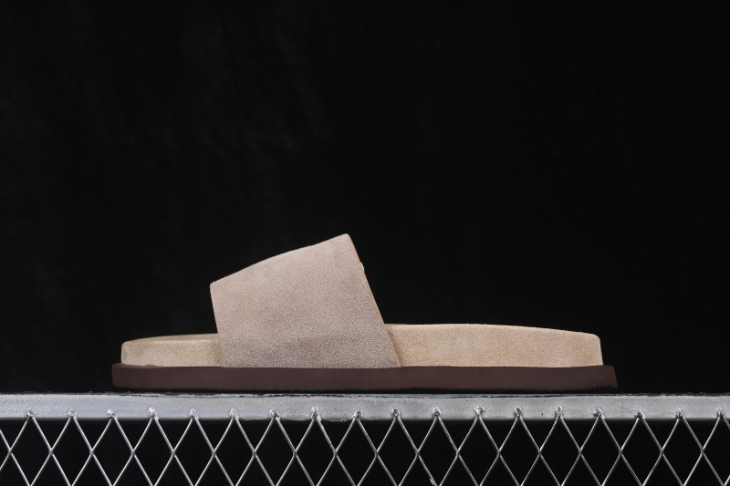 Brunello Cucinelli Suede Flat Slip-On Open-Toe Thong Sandals - MZUSOLY236CDK54 GREY