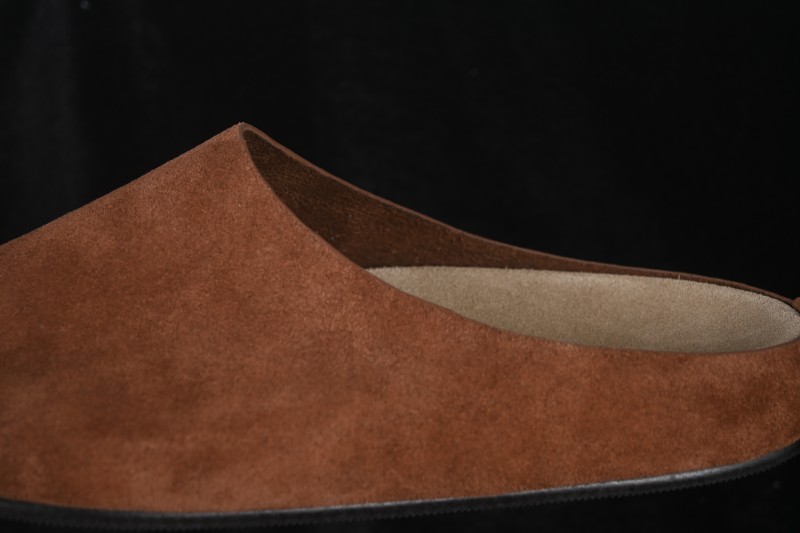The Row Hudson Round-Toe Half-Open Toe Casual Mule Slippers - CHO
