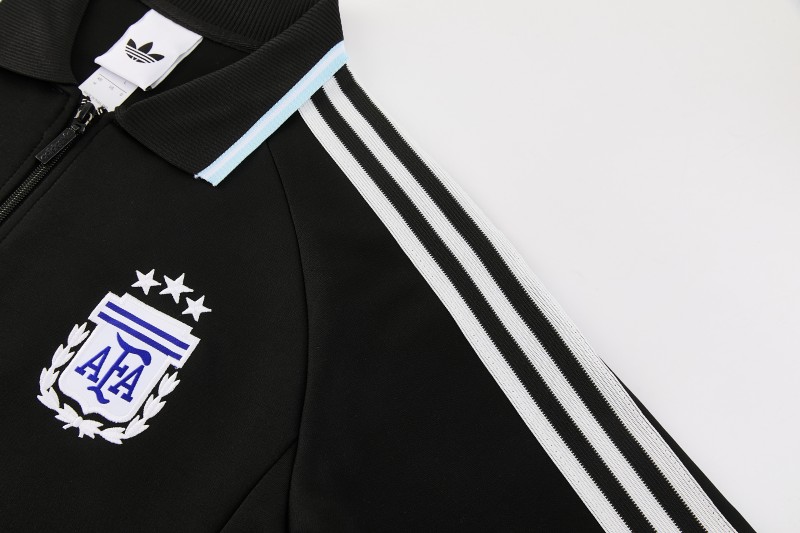 26/27 Argentina 06 Black Full Zipper Jacket + Long Pants