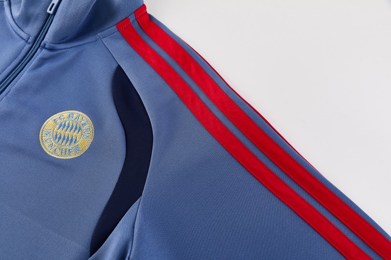 26/27 FC Bayern München 02  Blue Grey Full Zipper Jacket + Long Pants