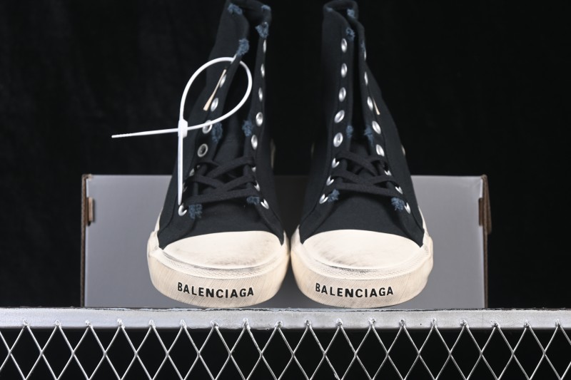 Balenciaga Paris Low Top Distressed Lace-Up High-Top Fashion Sneakers - W3RC11090