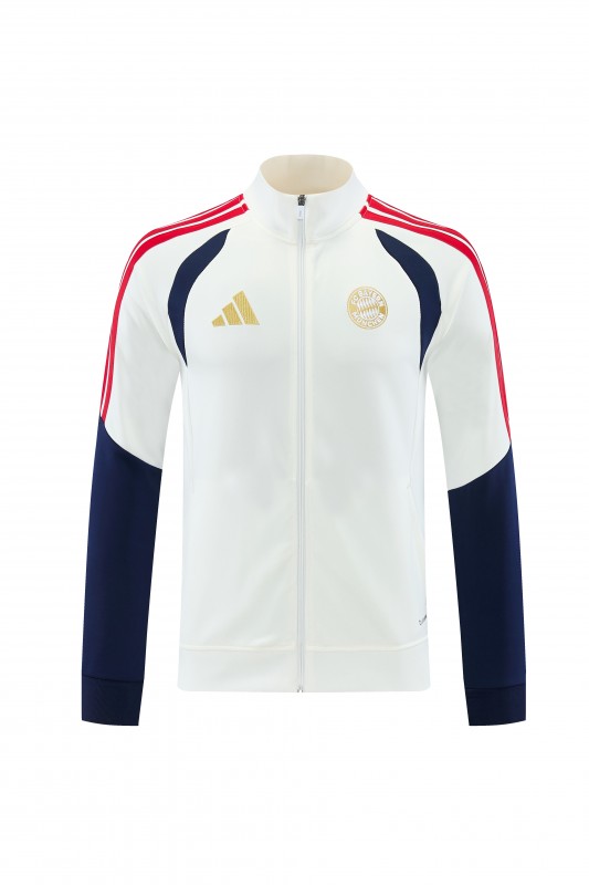 26/27 FC Bayern München 02  White Full Zipper Jacket + Long Pants