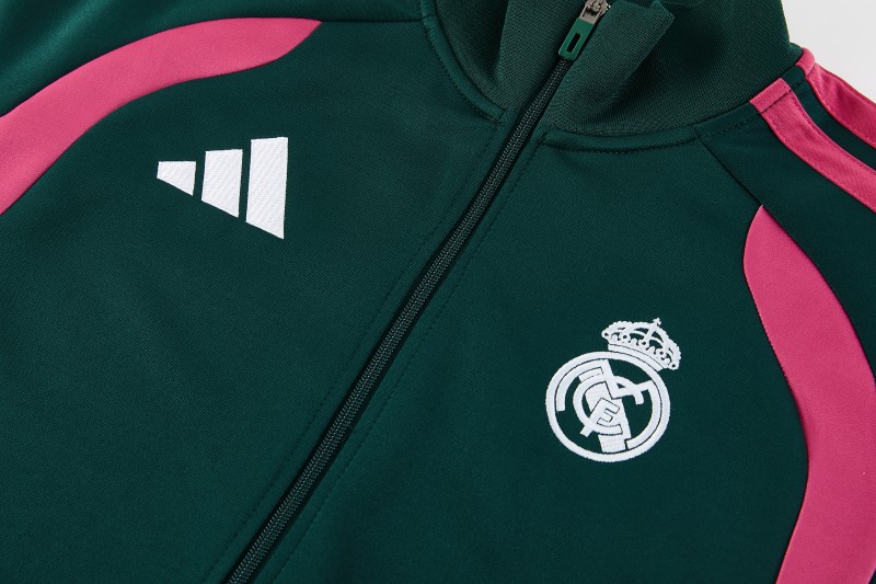 26/27 Real Madrid 02 Dark Green Full Zipper Jacket + Long Pants