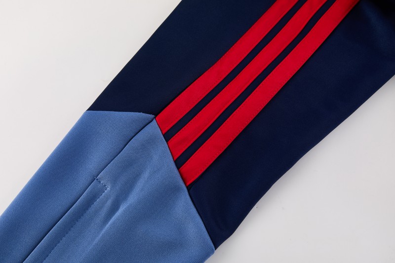 26/27 FC Bayern München 02  Blue Grey Full Zipper Jacket + Long Pants