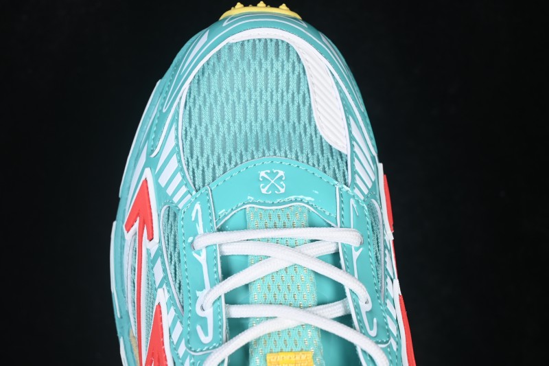 Off-White C/O Virgil Abloh Retro Running Shoes Emerald Green - AJF6
