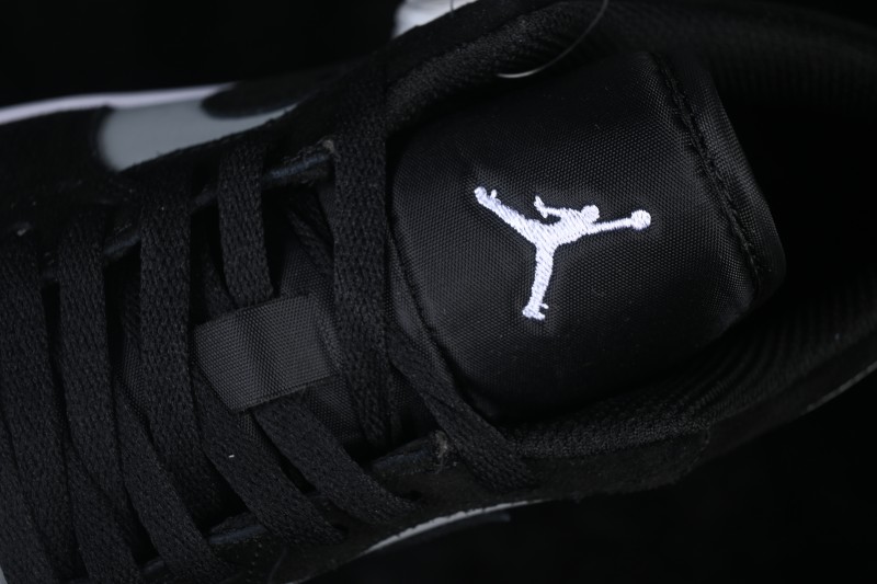 Air Jordan 1 Low Black Grey Retro Cultural Basketball Shoes - 553558-048