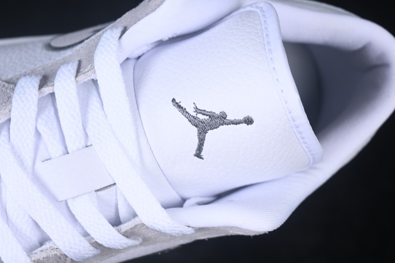 Nike Air Jordan 1 Low AJ1 Embroidered White Grey Low-Top Retro Cultural Basketball Shoes - IX3959-100