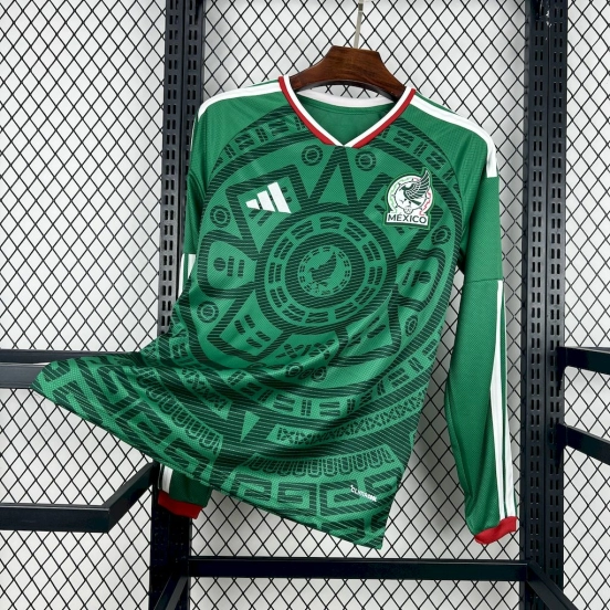 2026 Mens Mexico World Cup Home Long Sleeve Jersey