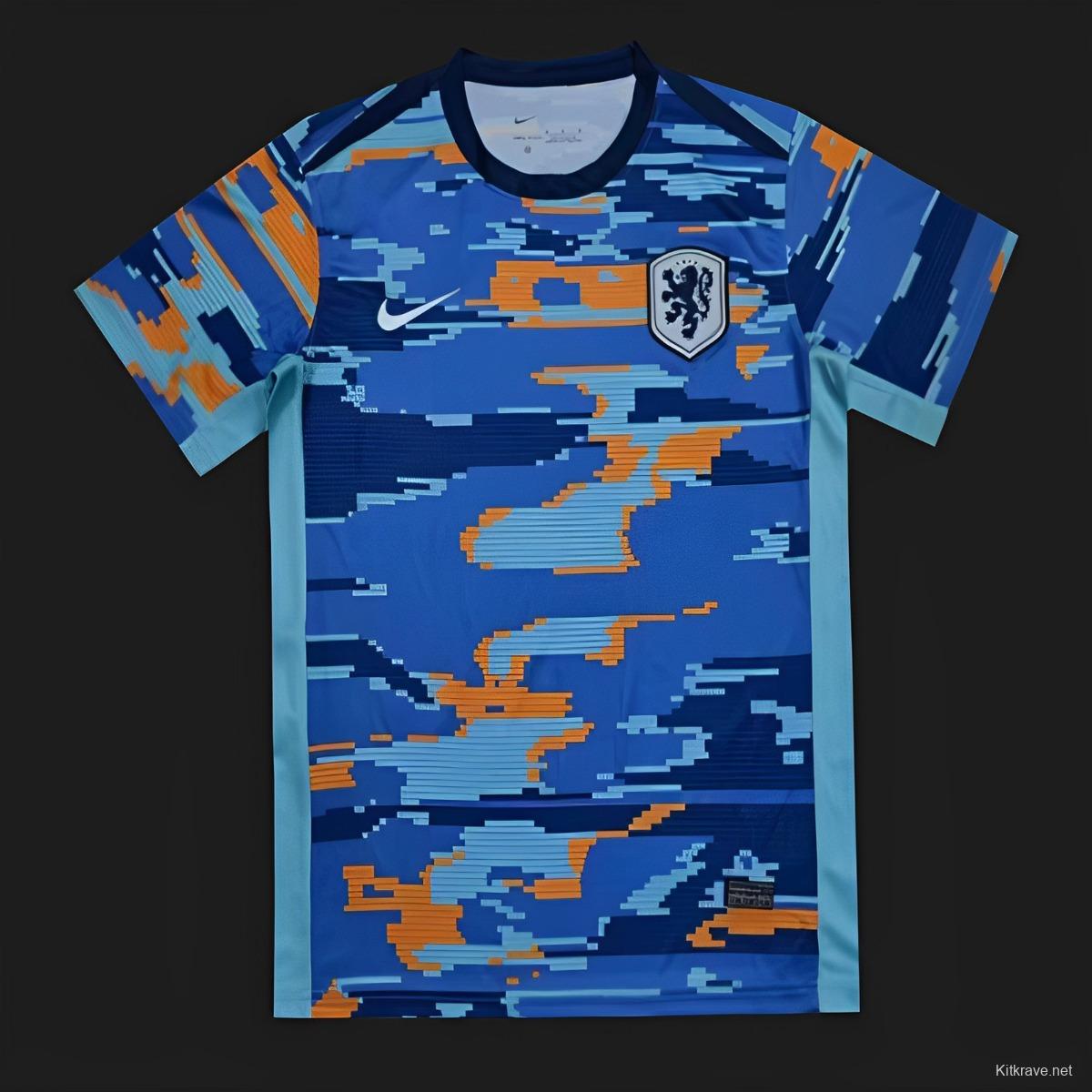 2024 Netherlands Blue Pre-Match Jersey