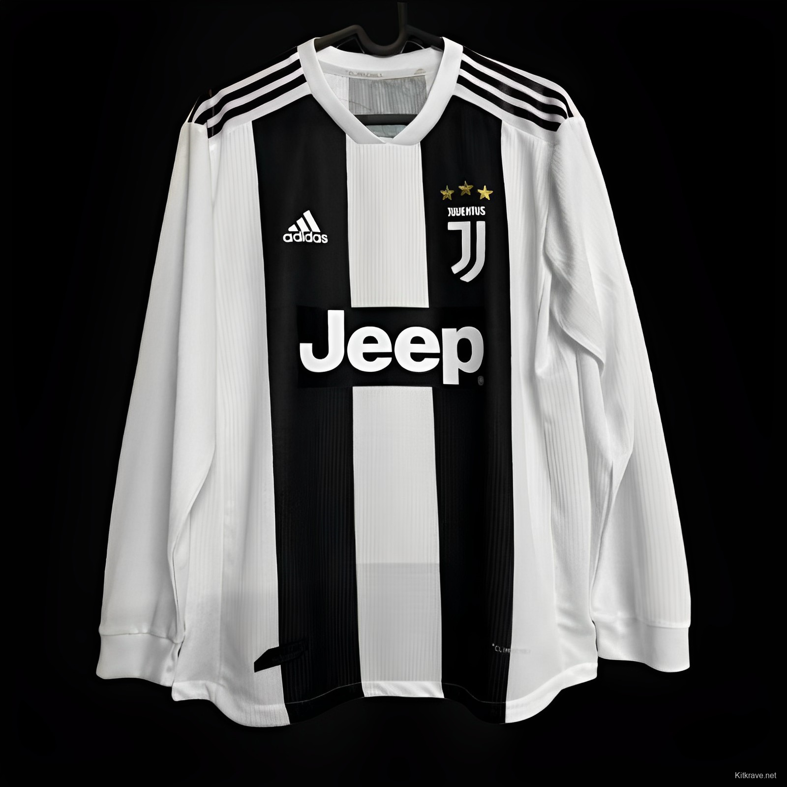 Player Version Retro 18/19 Juventus Home Long Sleeve Jersey