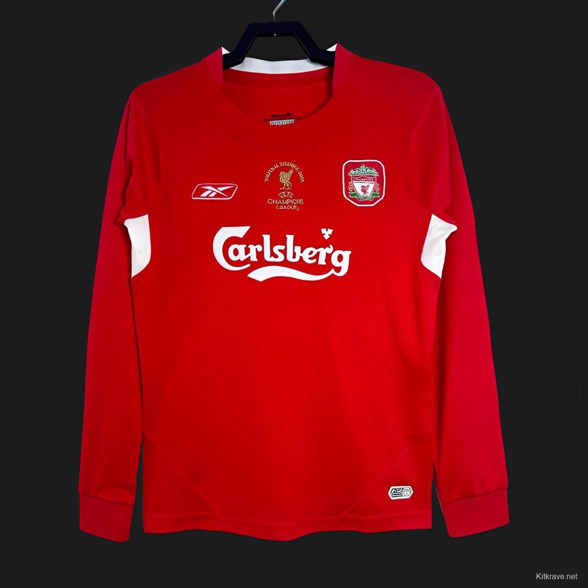 Retro 04/05 Liverpool Home Long Sleeve Jersey