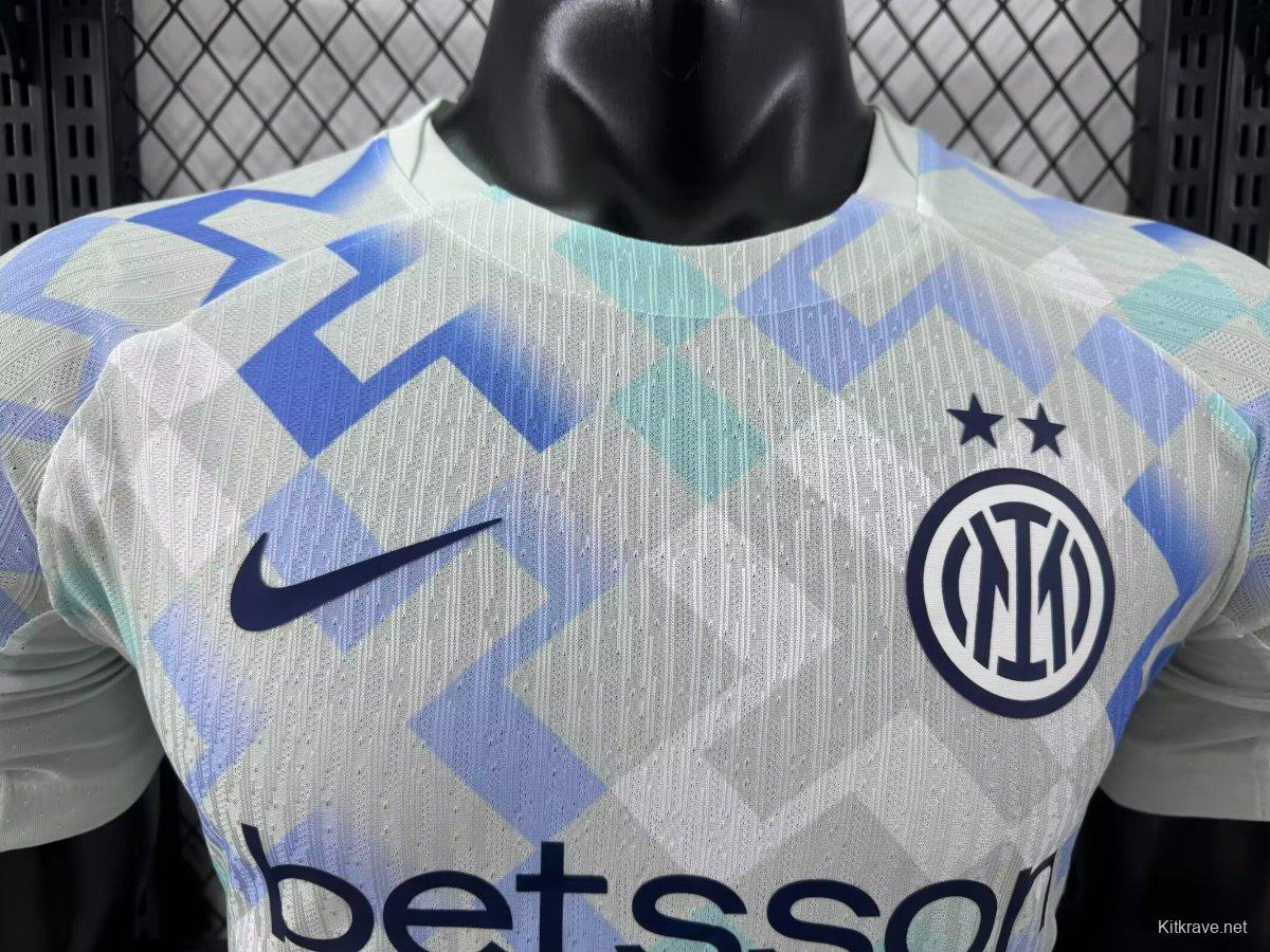 Player Version 25/26 Inter Milan Away White Jersey With Sponsor