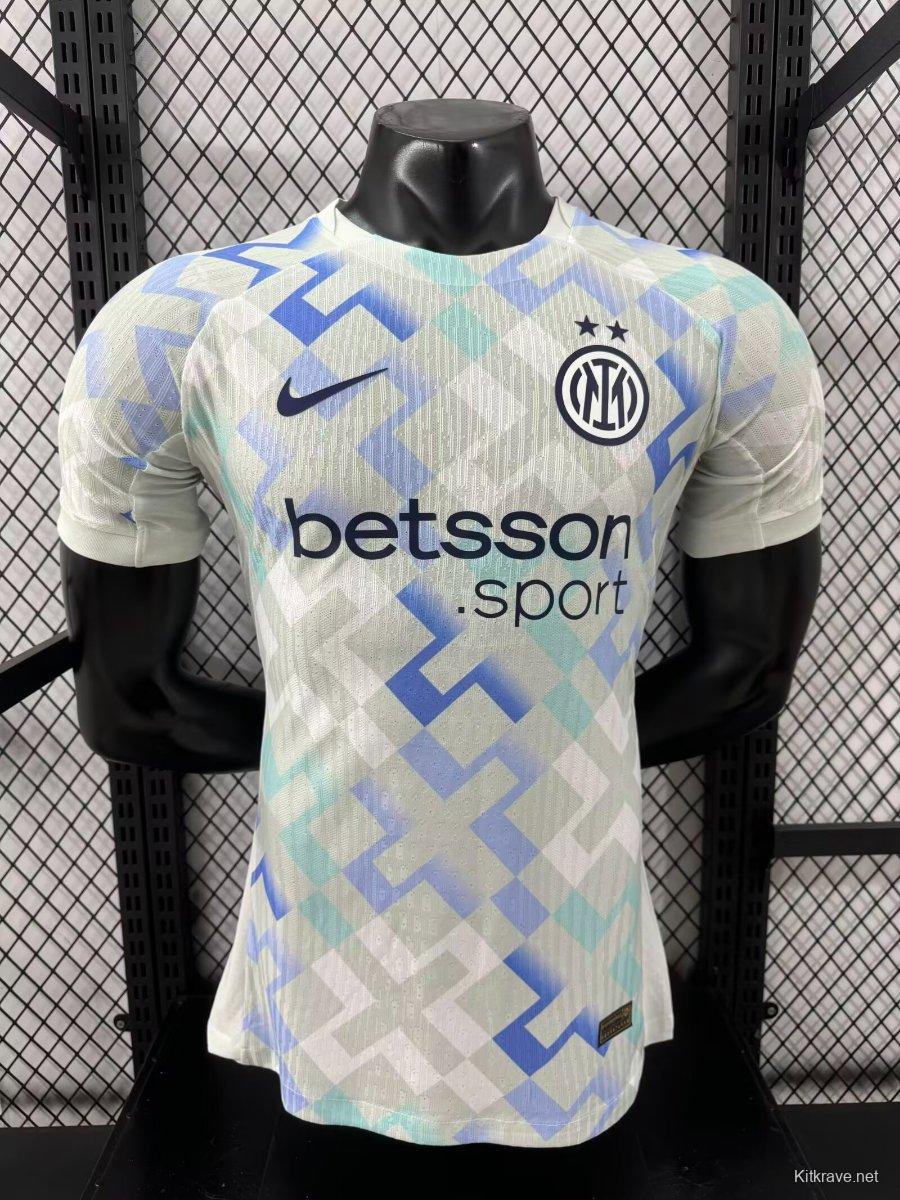 Player Version 25/26 Inter Milan Away White Jersey With Sponsor