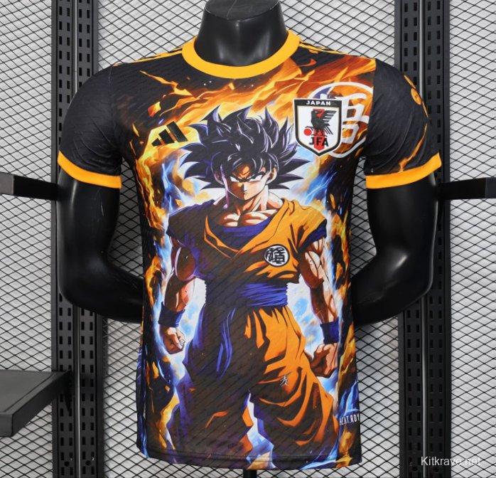 Player Version 2025 Japan Black with Anime Super Saiyan Design Jersey