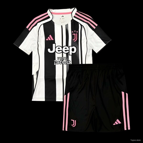 25/26 Kids Juventus Home Jersey