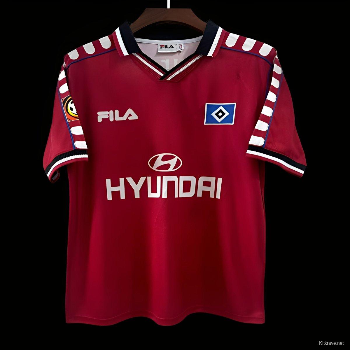 Retro 00/01 Hamburger SV Third Red Jersey
