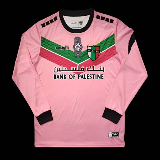 Retro 22/23 Palestino CD Pink Long Sleeve Jersey