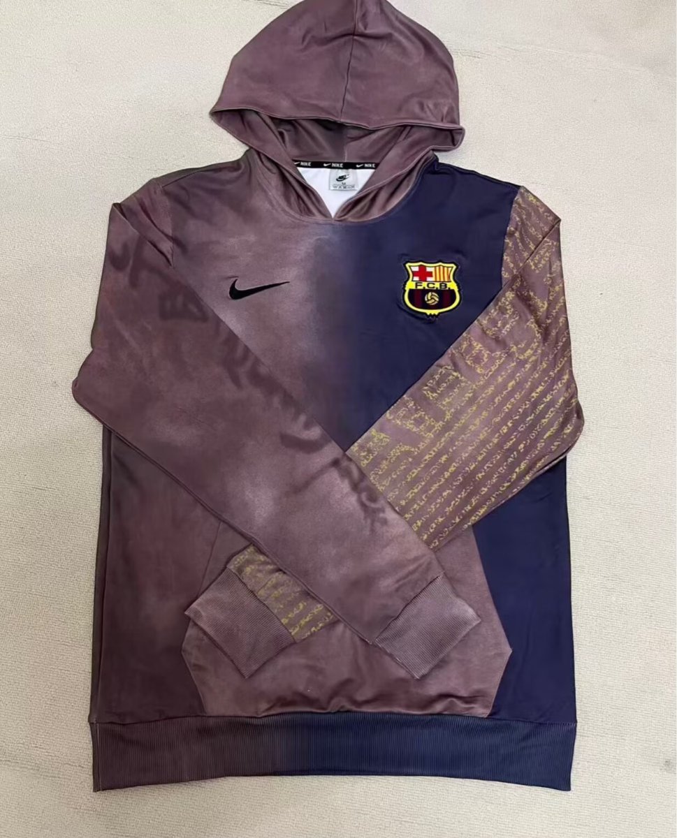 25/26 Travis Scott x Nike x FC Barcelona Split-Dye Crest Hoodie