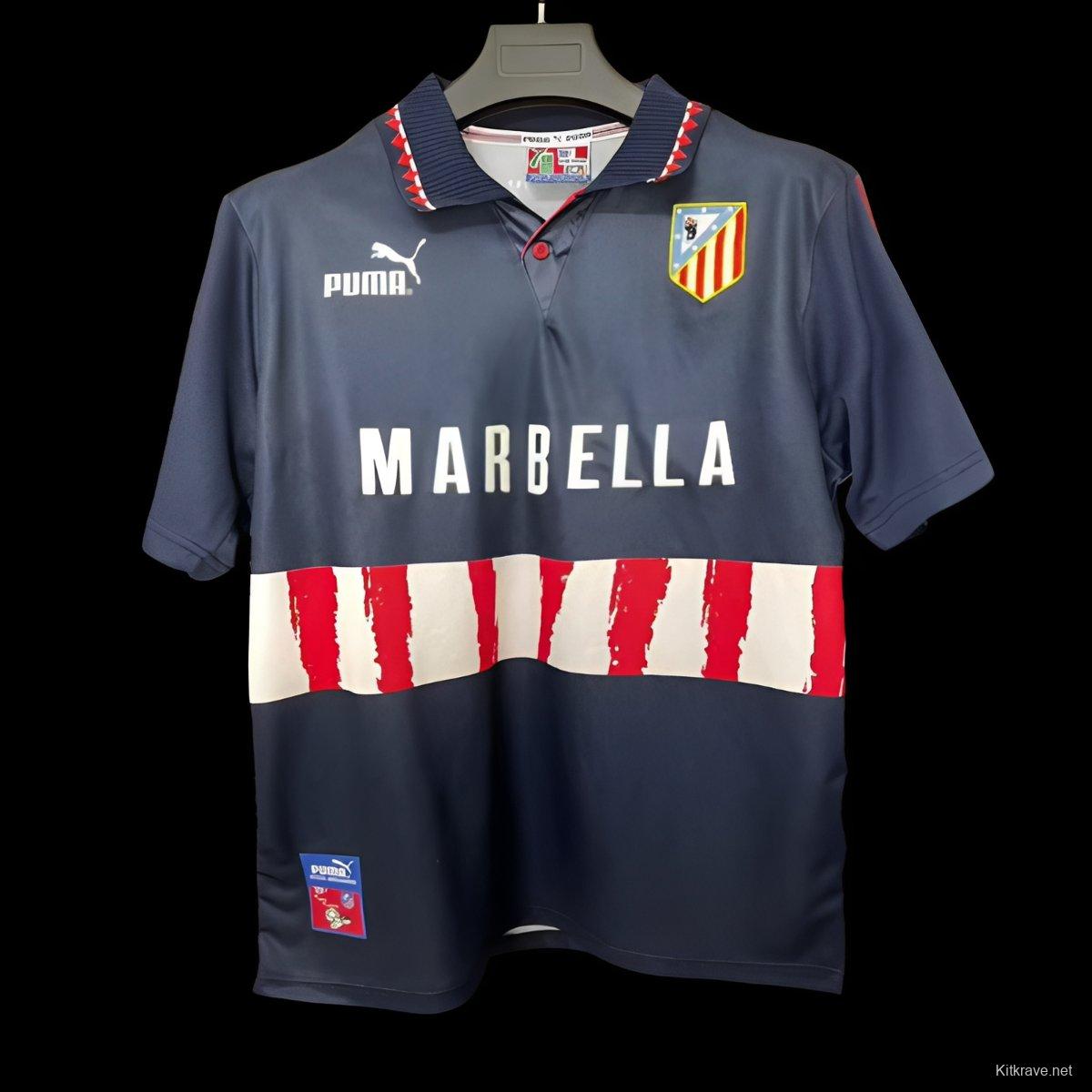 Retro 97/98 Atletico Madrid Away Navy Jersey