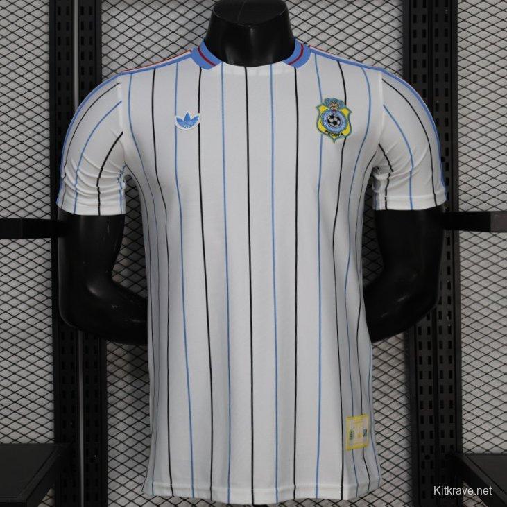 2026 Player Version DR Congo White with Black and Blue Pinstripes Jersey