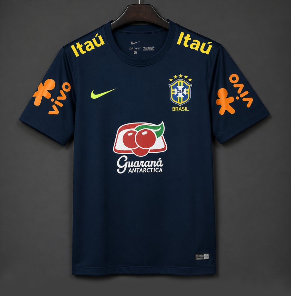 Retro 2019 Brazil Training Navy Blue Jersey