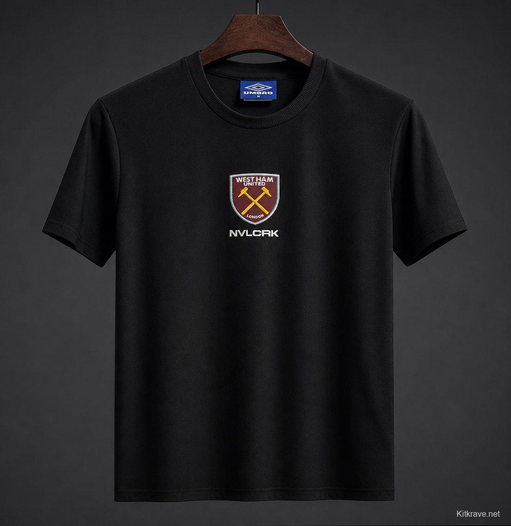 26/27 West Ham United NVLCRK Crest Men's Black Football T-Shirt