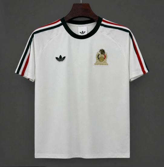 2026 Adidas Originals Mexico Retro White Football Jersey