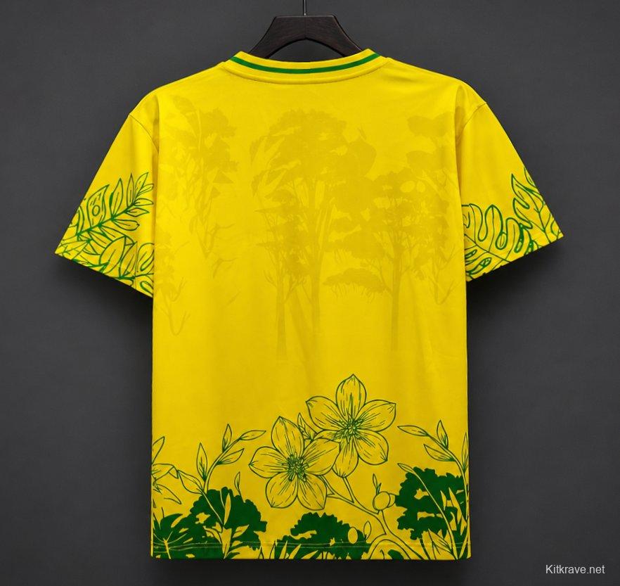 2026 Brazil Yellow Green Special Edition Floral Jersey