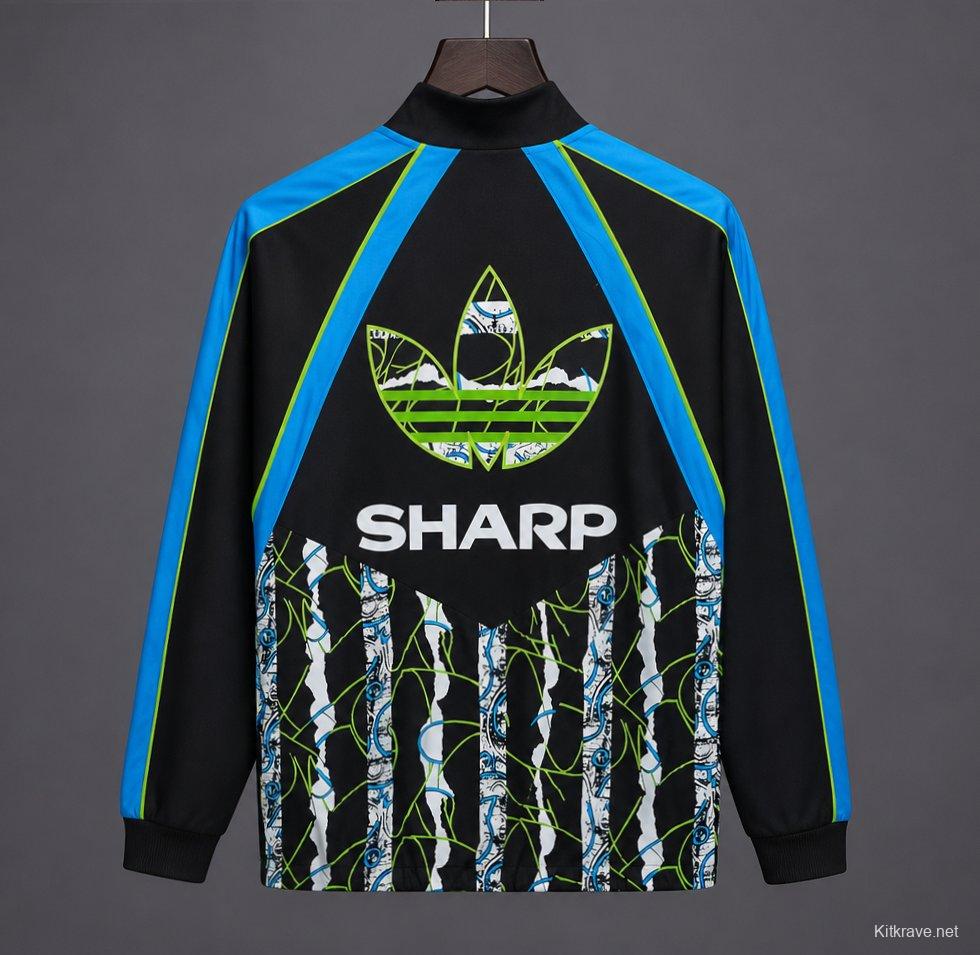 26/27 Manchester United Black Blue Adidas Originals 1990-92 Bringback Track Jacket