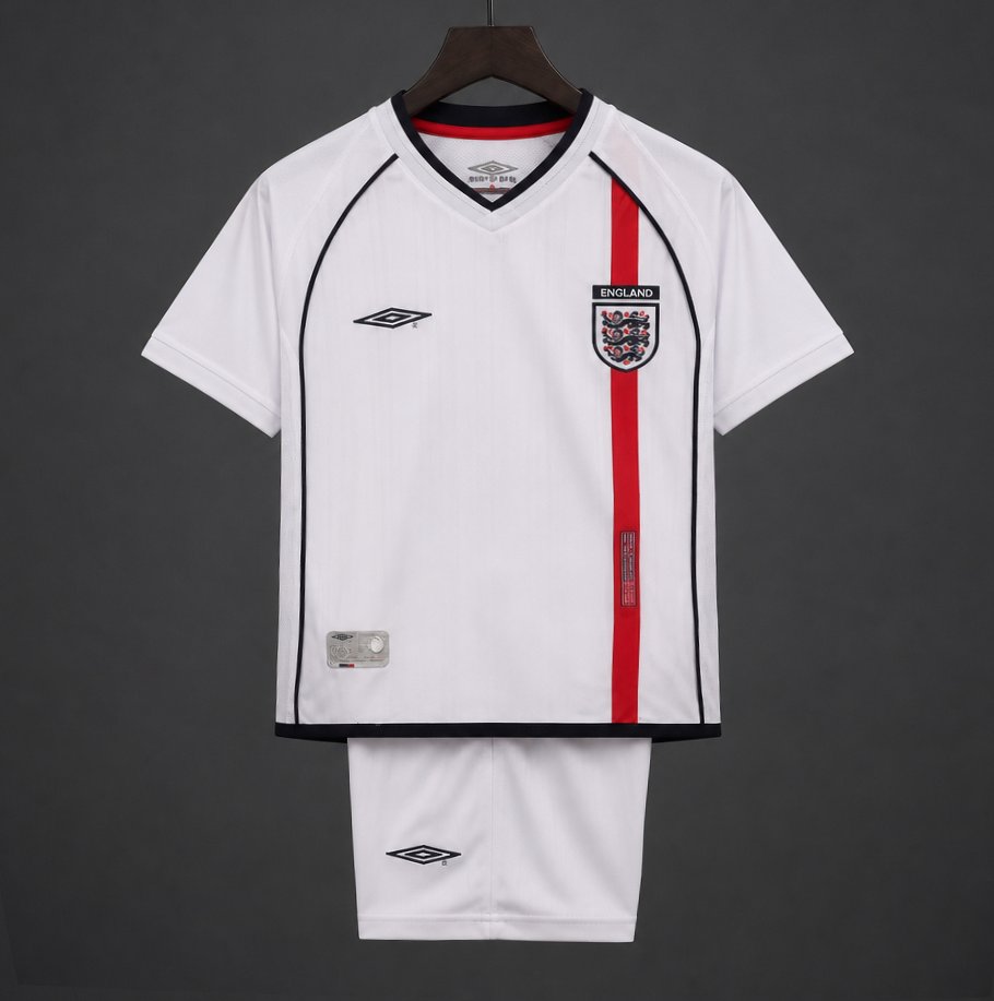 Retro Kids 2002 England Home Jersey