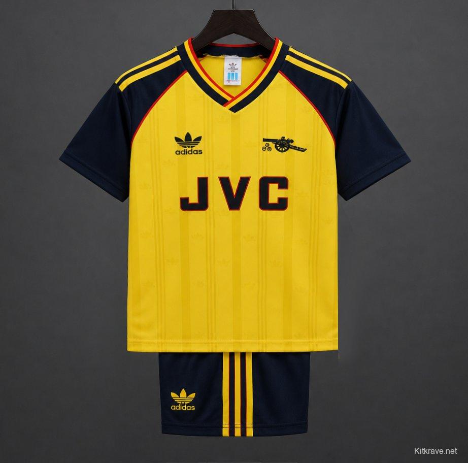 Retro Kids 88/90 Arsenal Yellow Away Jersey