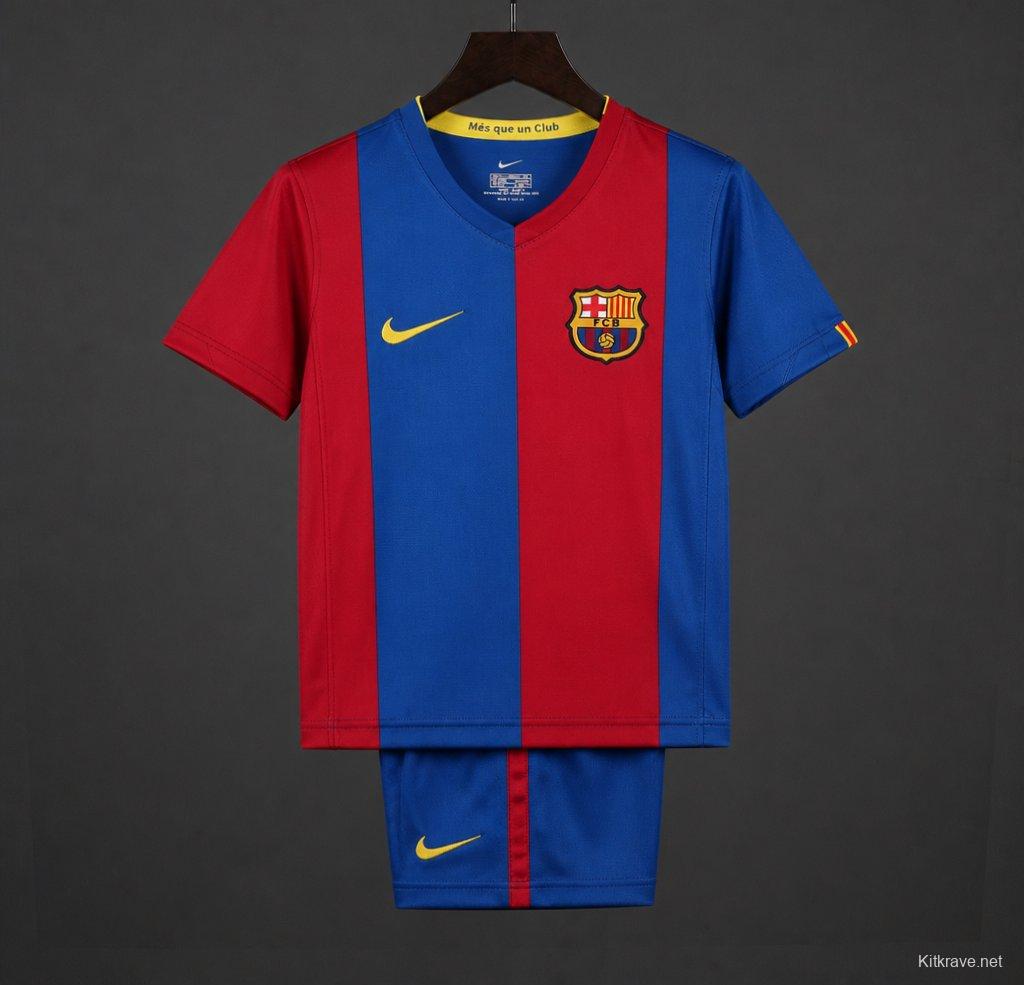 Retro Kids 06/07 FC Barcelona Home Jersey