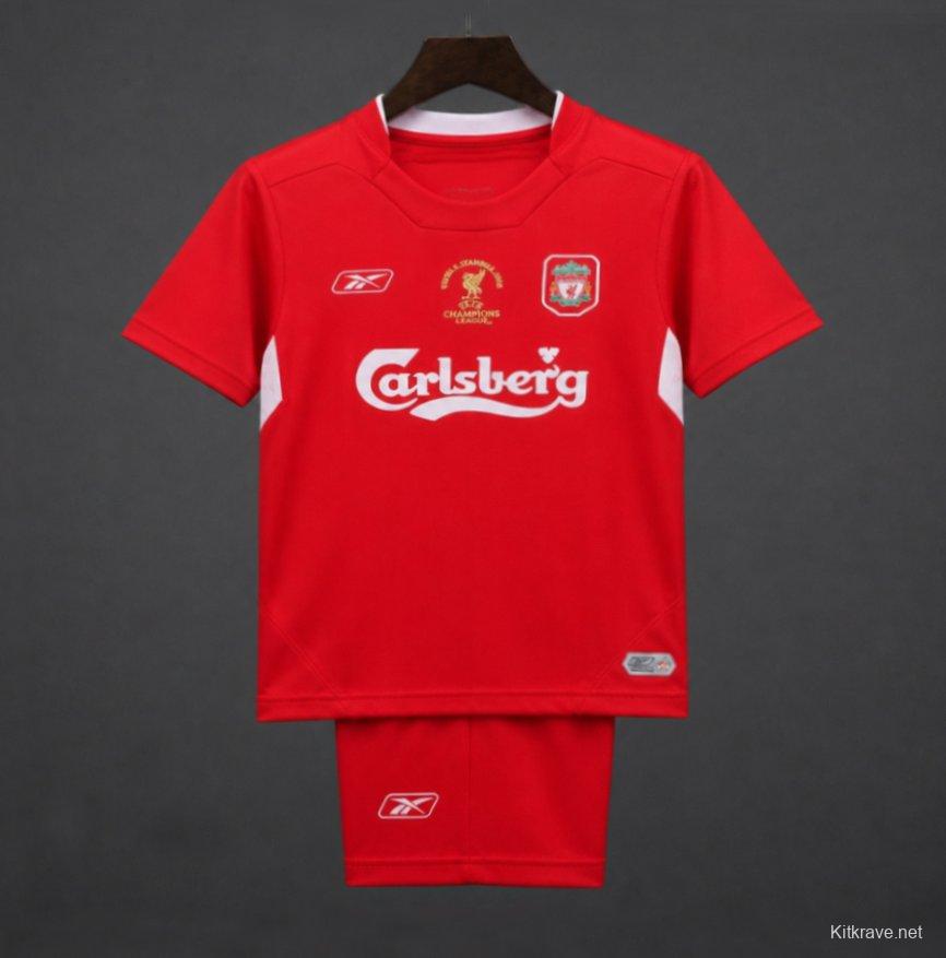 Retro Kids 04/05 Liverpool Home Jersey